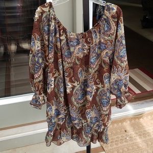 Paisley Blouse semi-sheer